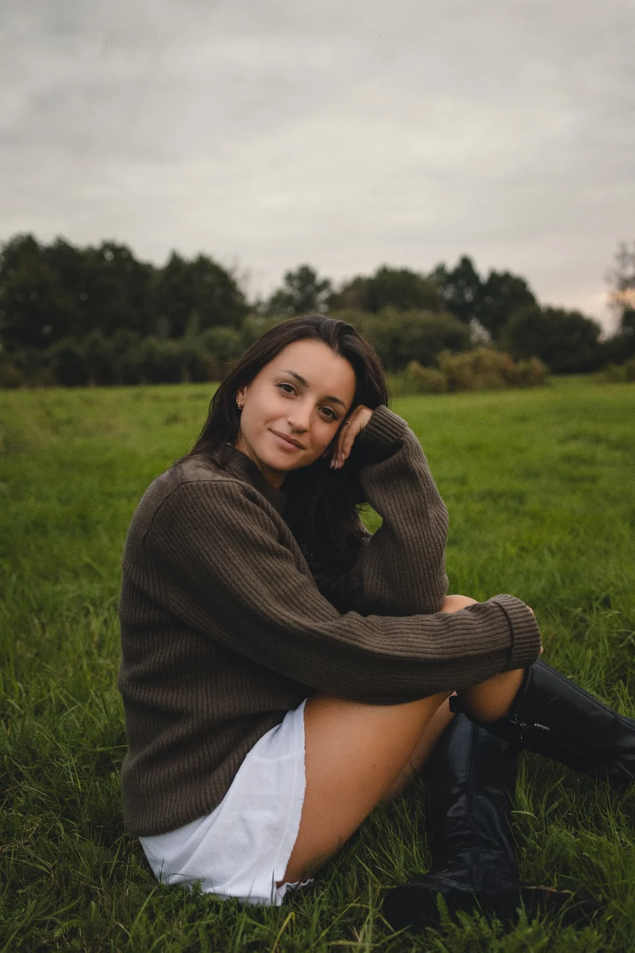 Groene grasvelden als fotoshootlocatie
